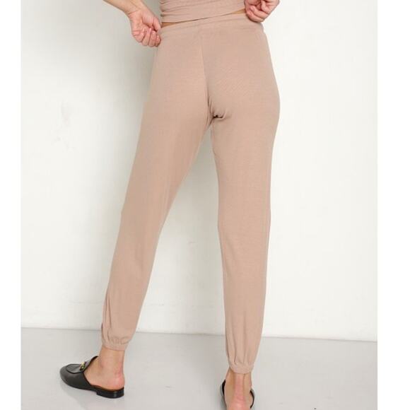 LNA Core Ribbed Beige/Nude Joggers XS - Picture 7 of 11